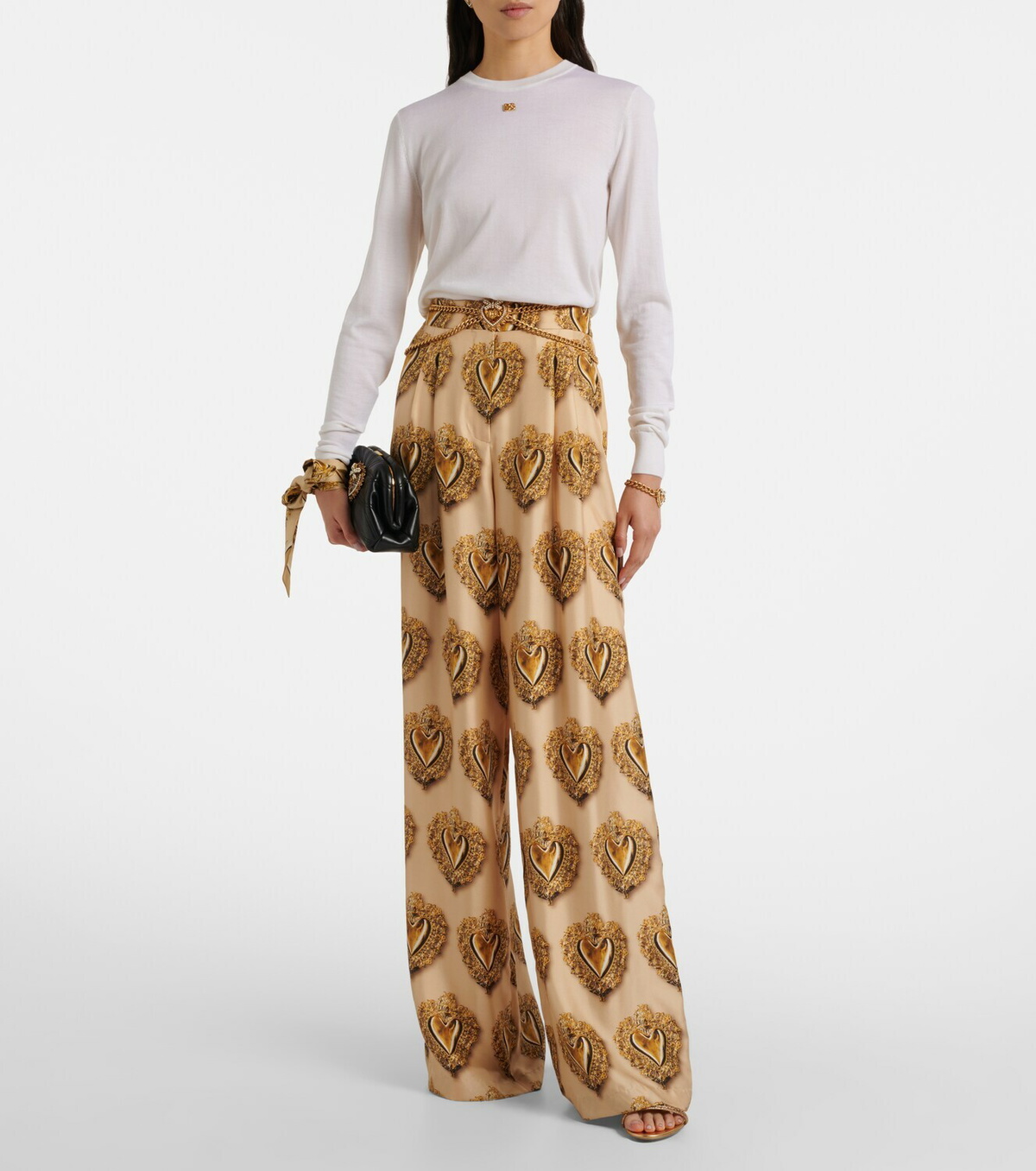 Dolce&Gabbana DG cashmere and silk sweater