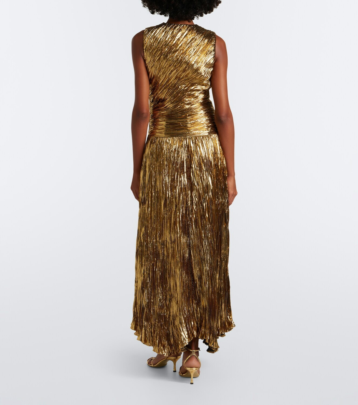 Ulla Johnson Eugenia pleated lamé gown