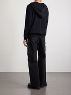 Rick Owens - Ribbed Virgin Wool Zip-Up Hoodie - Black