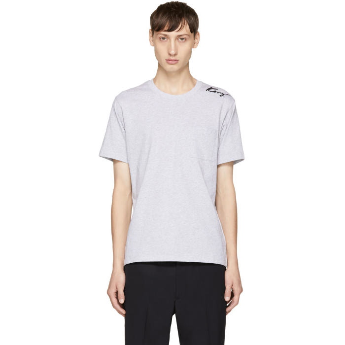 Photo: Kenzo Grey Small Signature Logo T-Shirt