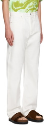 Jil Sander White Regular Jeans