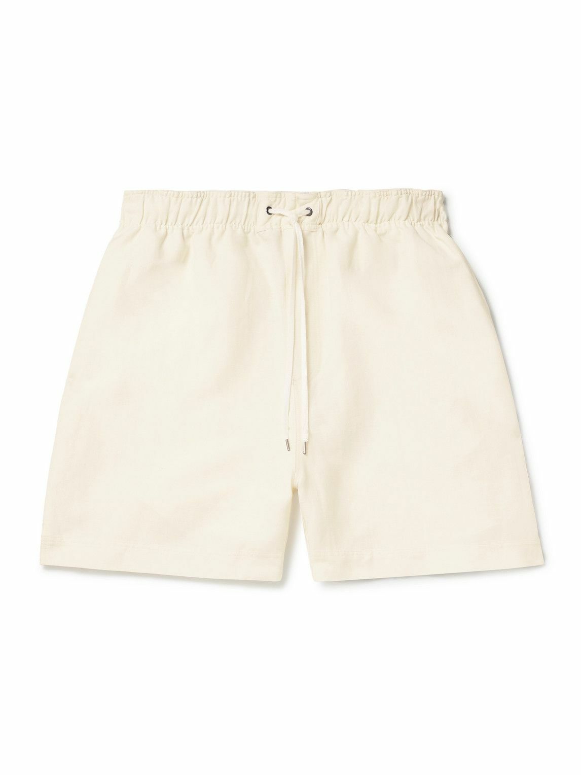 Studio Nicholson - Starboard Wide-Leg Linen and Wool-Blend Drawstring Shorts - Neutrals
