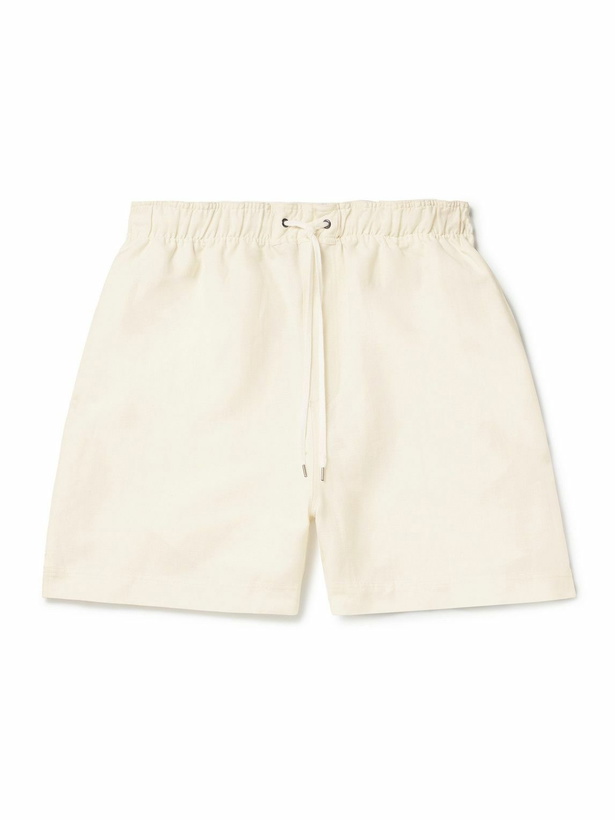 Photo: Studio Nicholson - Starboard Wide-Leg Linen and Wool-Blend Drawstring Shorts - Neutrals