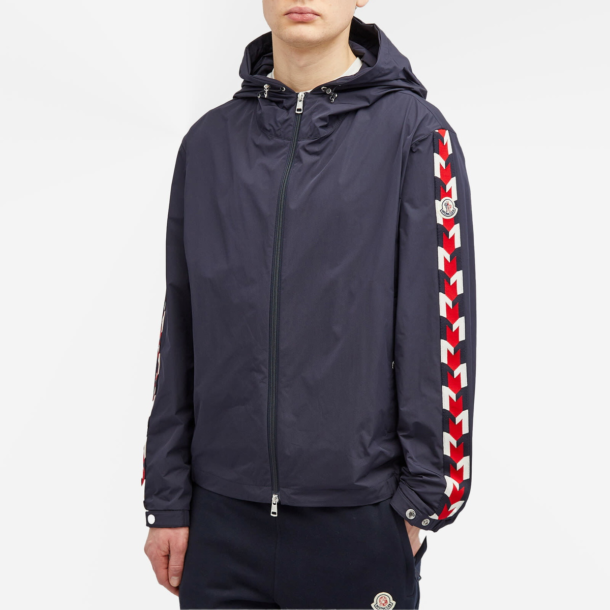 Moncler Men's Moyse Taping Hooded Jacket in Navy Moncler