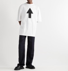 Balenciaga - Oversized Printed Cotton-Jersey T-Shirt - White