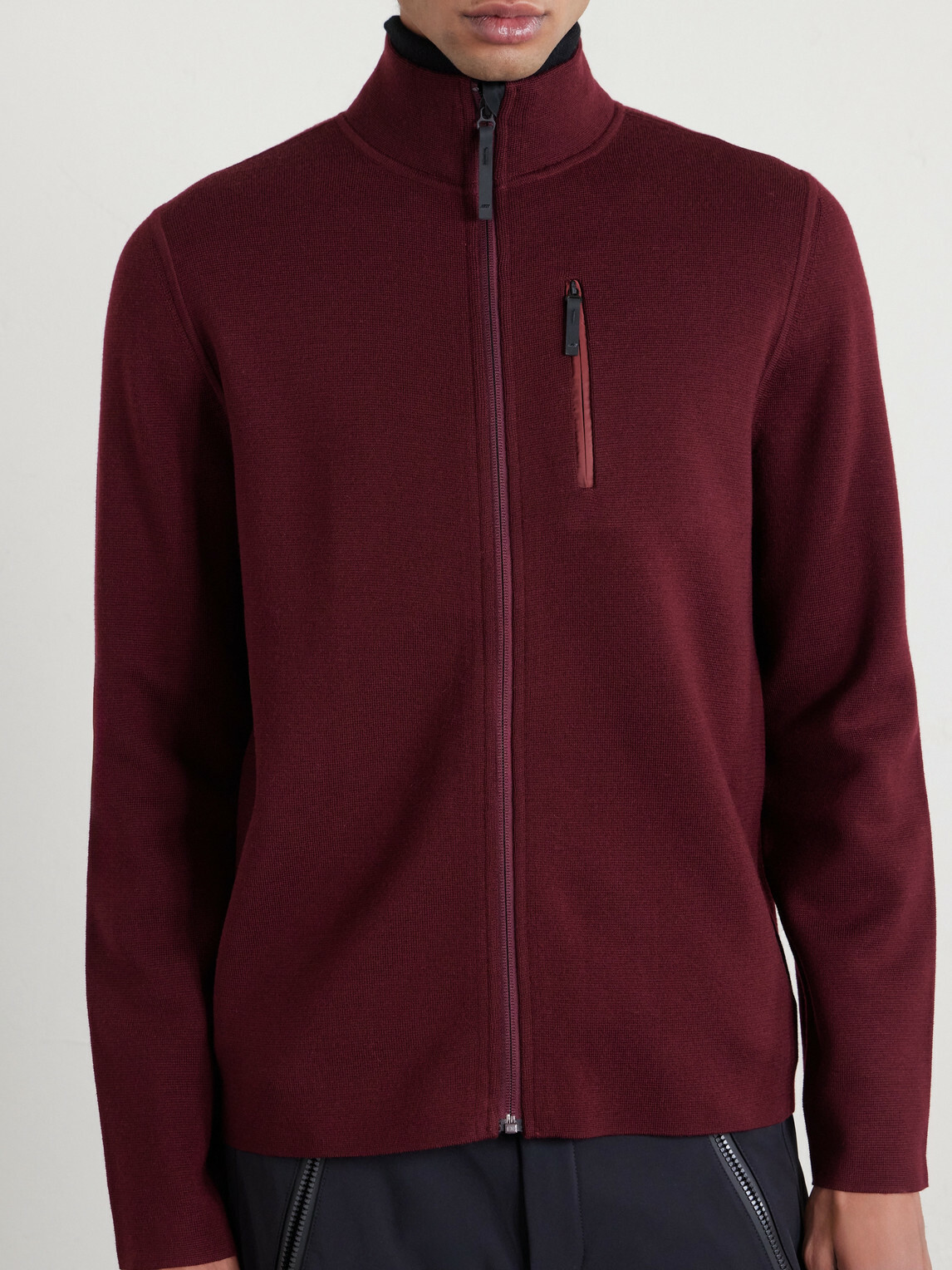 Aztech Mountain - Matterhorn Shell-Panelled Wool Ski Mid-Layer - Burgundy