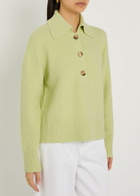 Free People Trading Up Cotton-blend Polo Jumper Green