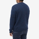 A.P.C. Men's Chandler Donegal Crew Knit in Dark Navy