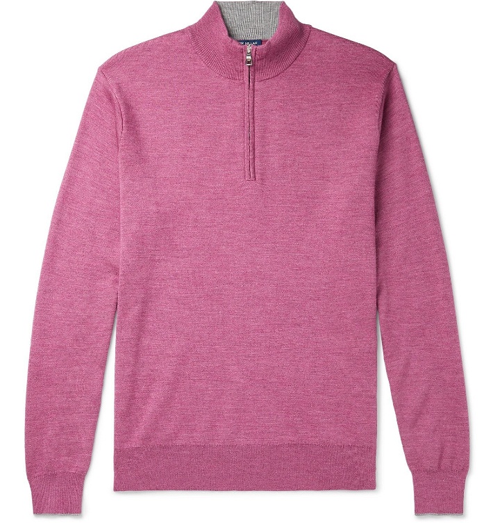 Photo: Peter Millar - Knitted Half-Zip Sweater - Pink
