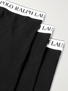 POLO RALPH LAUREN - Three-Pack Stretch-Cotton Jersey Boxer Briefs - Black