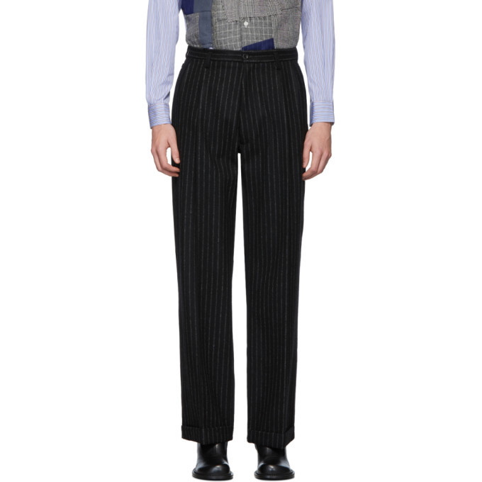 Photo: Maison Margiela Black Pinstripe Trousers