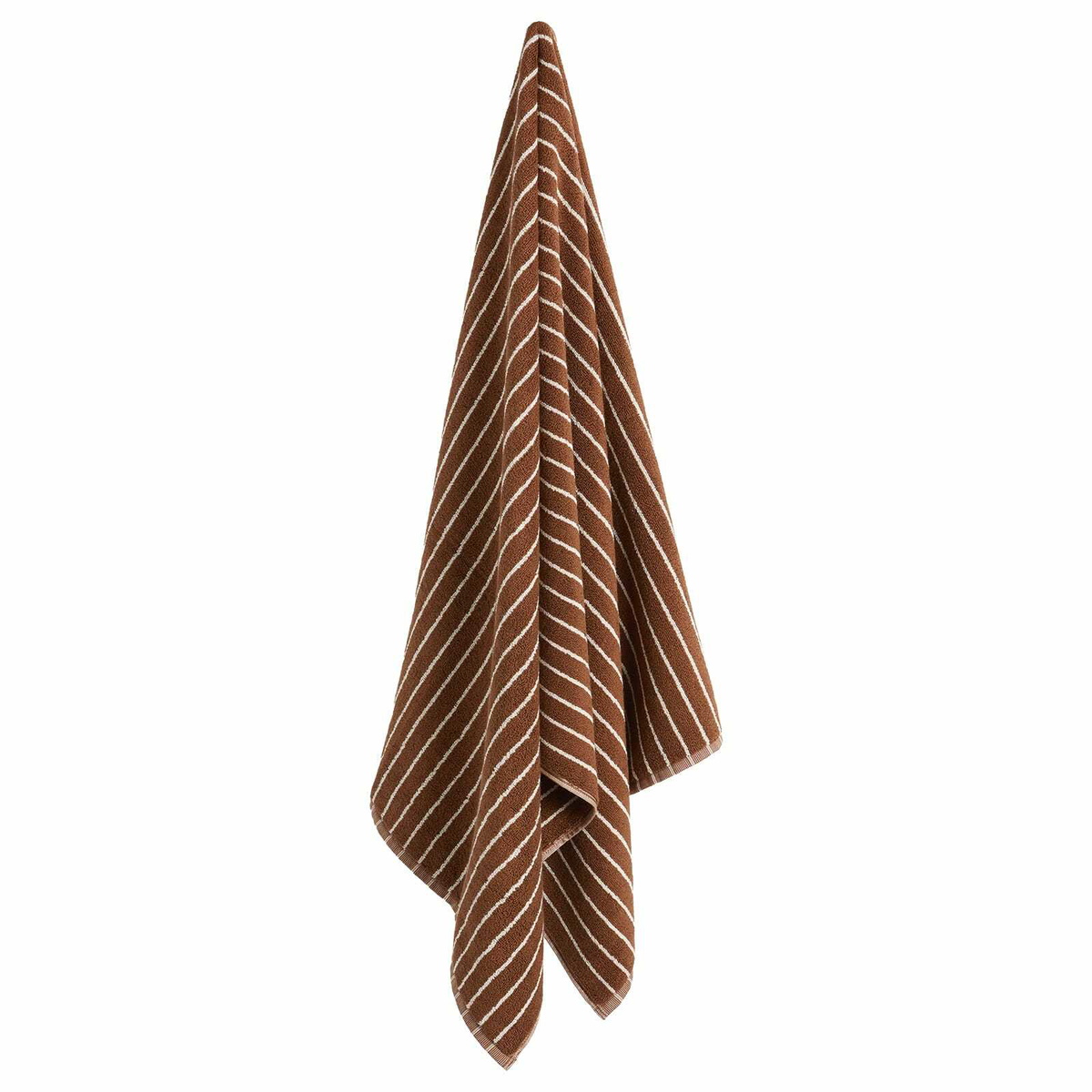 Tekla Fabrics Organic Terry Bath Towel in Rust Stripes 