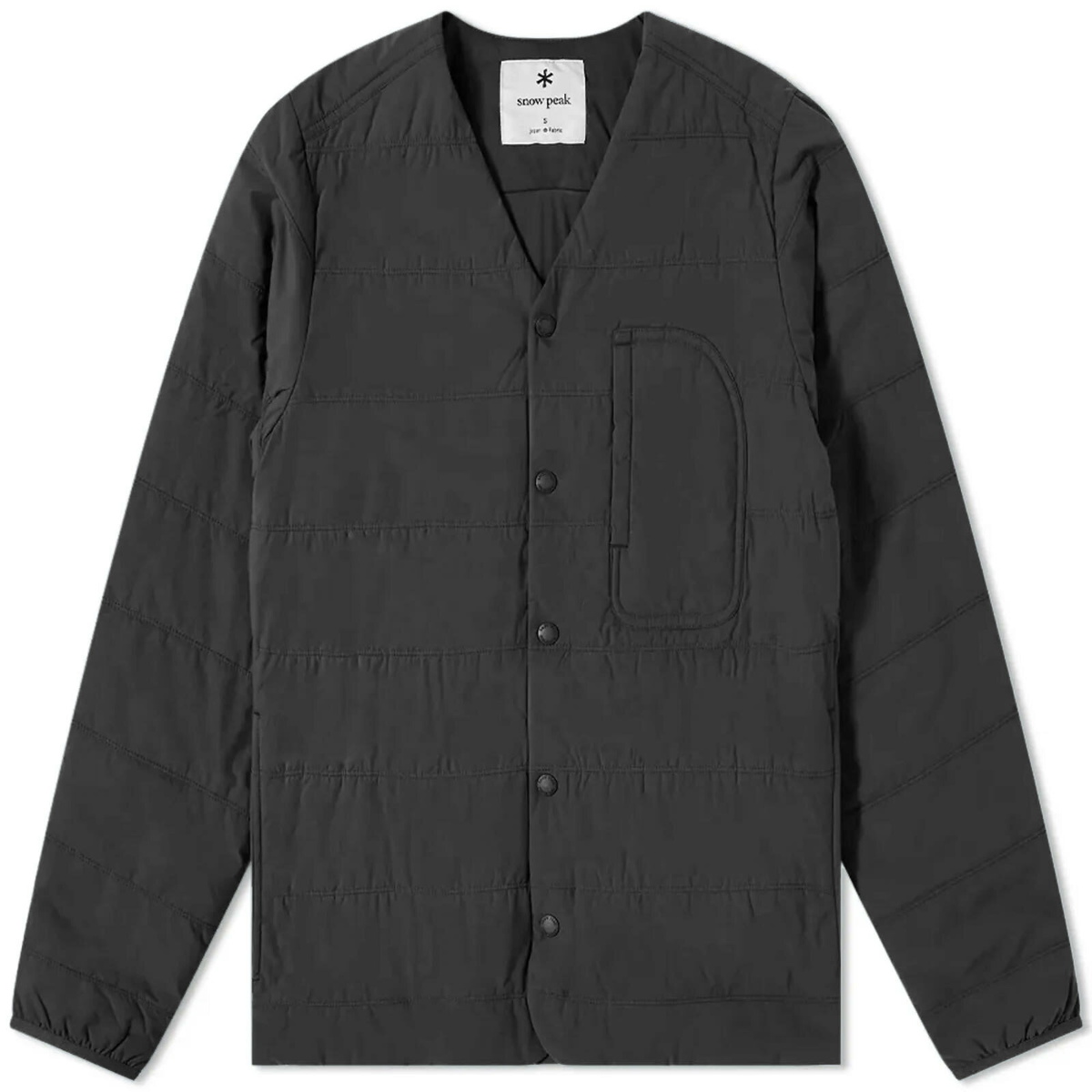 Snow Peak Men's Flexible Insulated Cardigan in Black Snow Peak