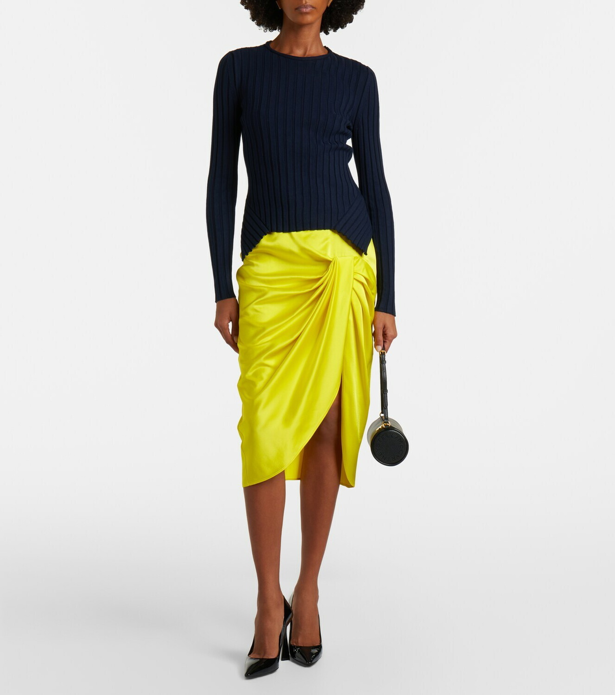 Stella McCartney Draped satin pencil skirt