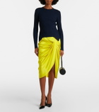 Stella McCartney Draped satin pencil skirt