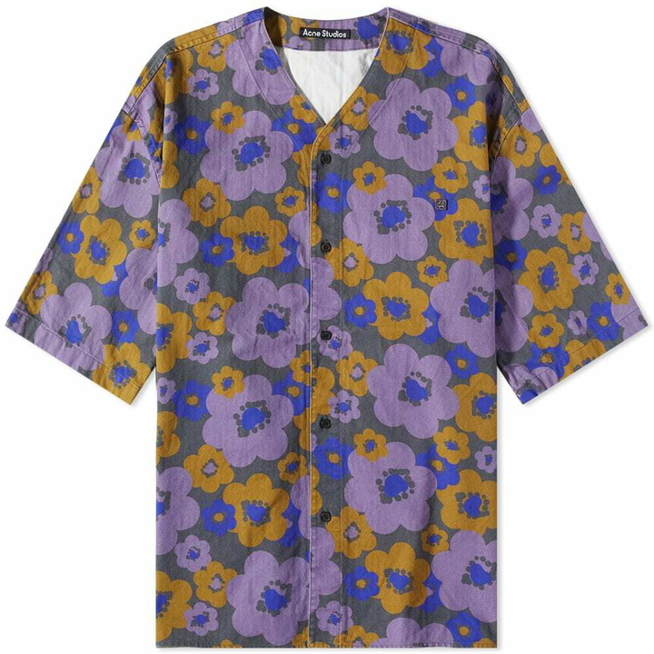 Photo: Acne Studios Sandit Flower Face Short Sleeve Shirt