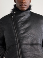 Rick Owens - Hollywood Flight Shearling Jacket - Black