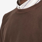 Auralee Men's Heavy Crew Sweat in Dark Brown