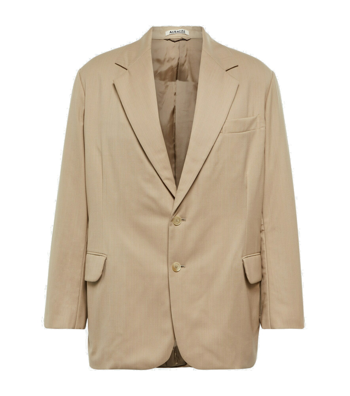 AURALEE Brown Light Wool Max Gabardine Blazer Auralee