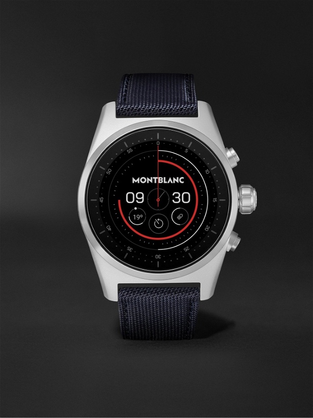 Photo: MONTBLANC - Summit Lite 43mm Aluminium and Nylon Smart Watch, Ref. No. 128411