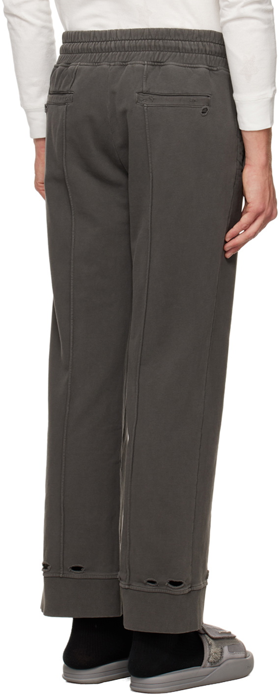 C2H4 Gray Agitator Distressed Lounge Pants