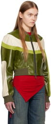 Andersson Bell Green & Beige Lilu Bomber Jacket