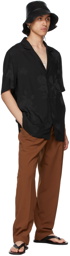 Nanushka Black Venci Short Sleeve Shirt