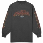Balenciaga Men's Offshore Vintage Longsleeve T-Shirt in Faded Black/Red