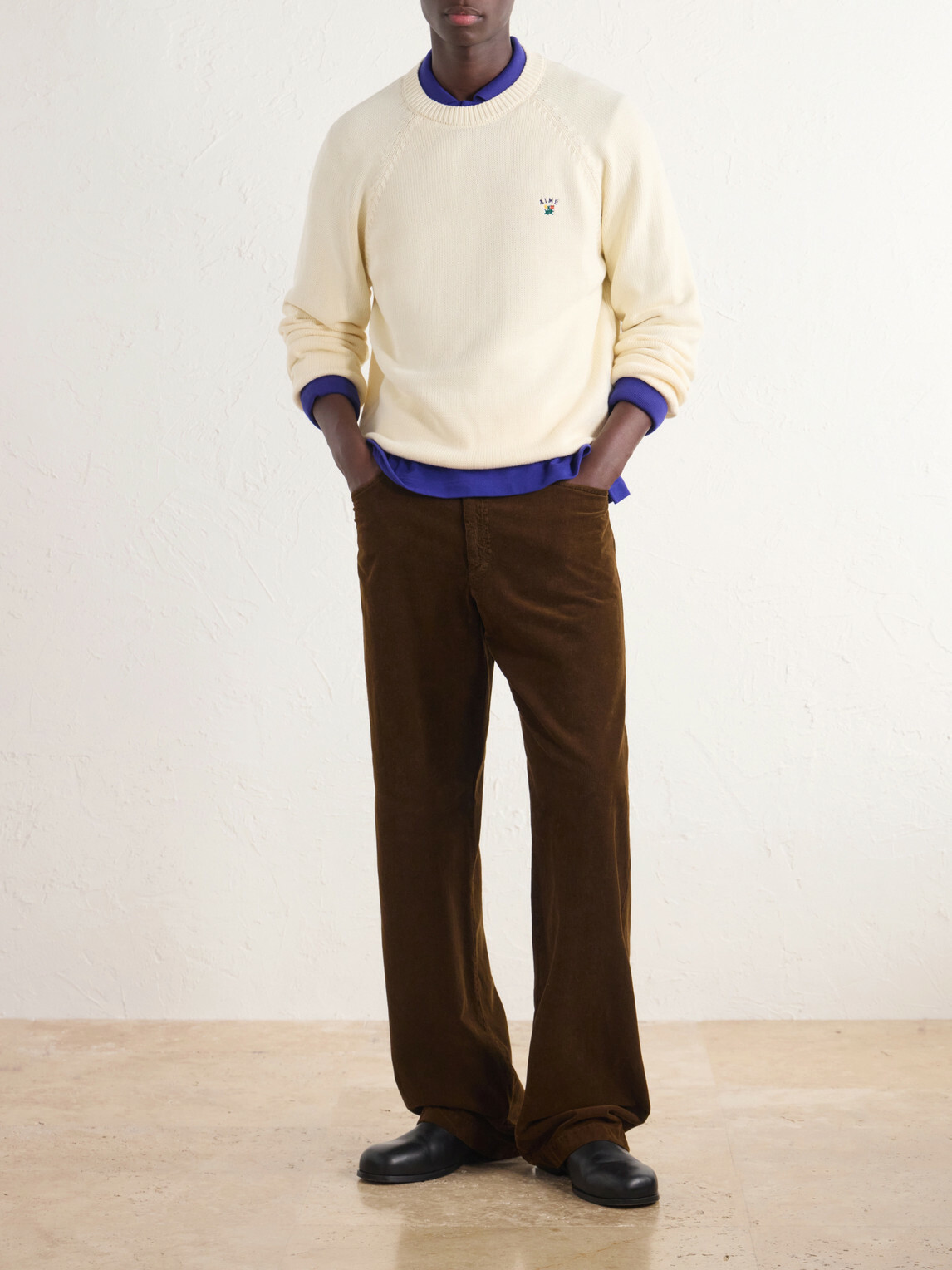 Aimé Leon Dore - Logo-Embroidered Cotton Sweater - White