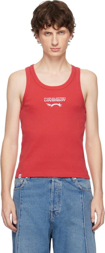 Photo: Charles Jeffrey LOVERBOY Red Logo Tank Top