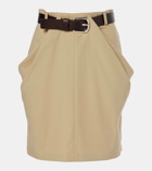 Loewe Belted cotton miniskirt