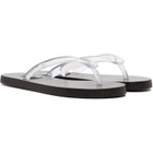 Ancient Greek Sandals Transparent & Black Saionara Jelly Flip-Flops