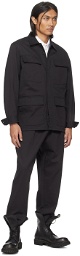Universal Works Black Pleated Trousers
