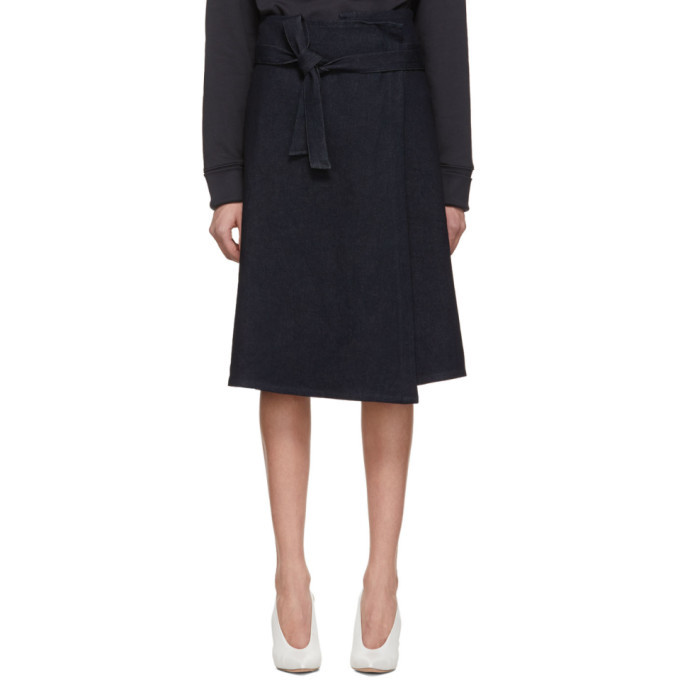 Photo: A-Plan-Application Blue Denim Wrap Skirt