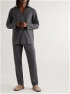Hanro - Cotton-Flannel Pyjama Set - Gray