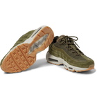 Nike - Air Max 95 SE Mesh, Leather and Suede Sneakers - Men - Army green