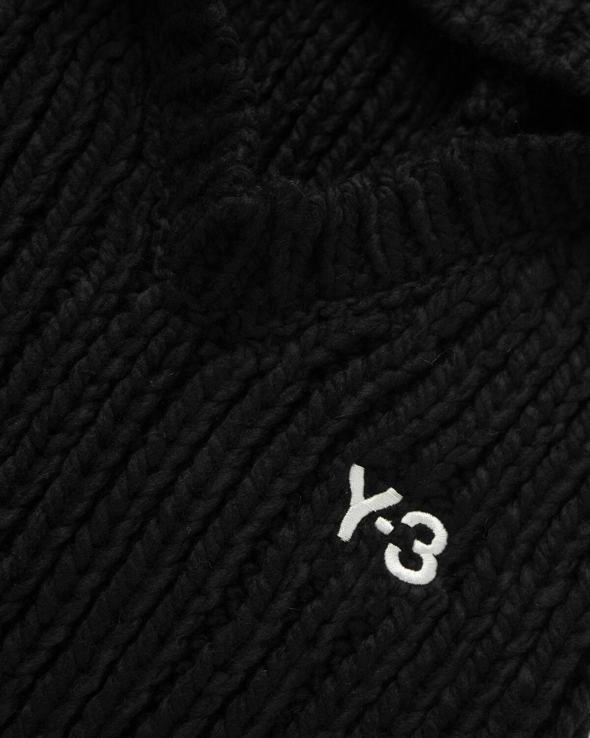 Y-3 KNIT HOOD Black Mens Balaclava