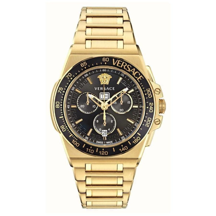 Photo: Versace Greca Extreme Chronograph Quartz Black Dial Mens Watch VE7H00623