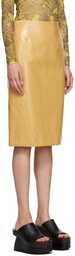 Dries Van Noten Yellow Vented Midiskirt