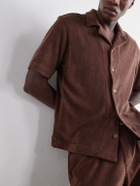Orlebar Brown - Hawkin Solid Cotton Organic Terry Shirt - Brown