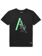 Afield Out® - Thorn Garment-Dyed Printed Cotton-Jersey T-Shirt - Black