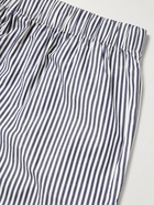 TEKLA - Striped Cotton-Poplin Pyjama Trousers - Blue