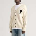 AMI Paris Men's Contrasted ADC Cardigan in Nut/Black