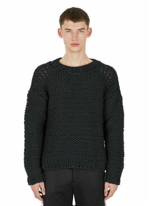 Photo: Open Knit Sweater in Black