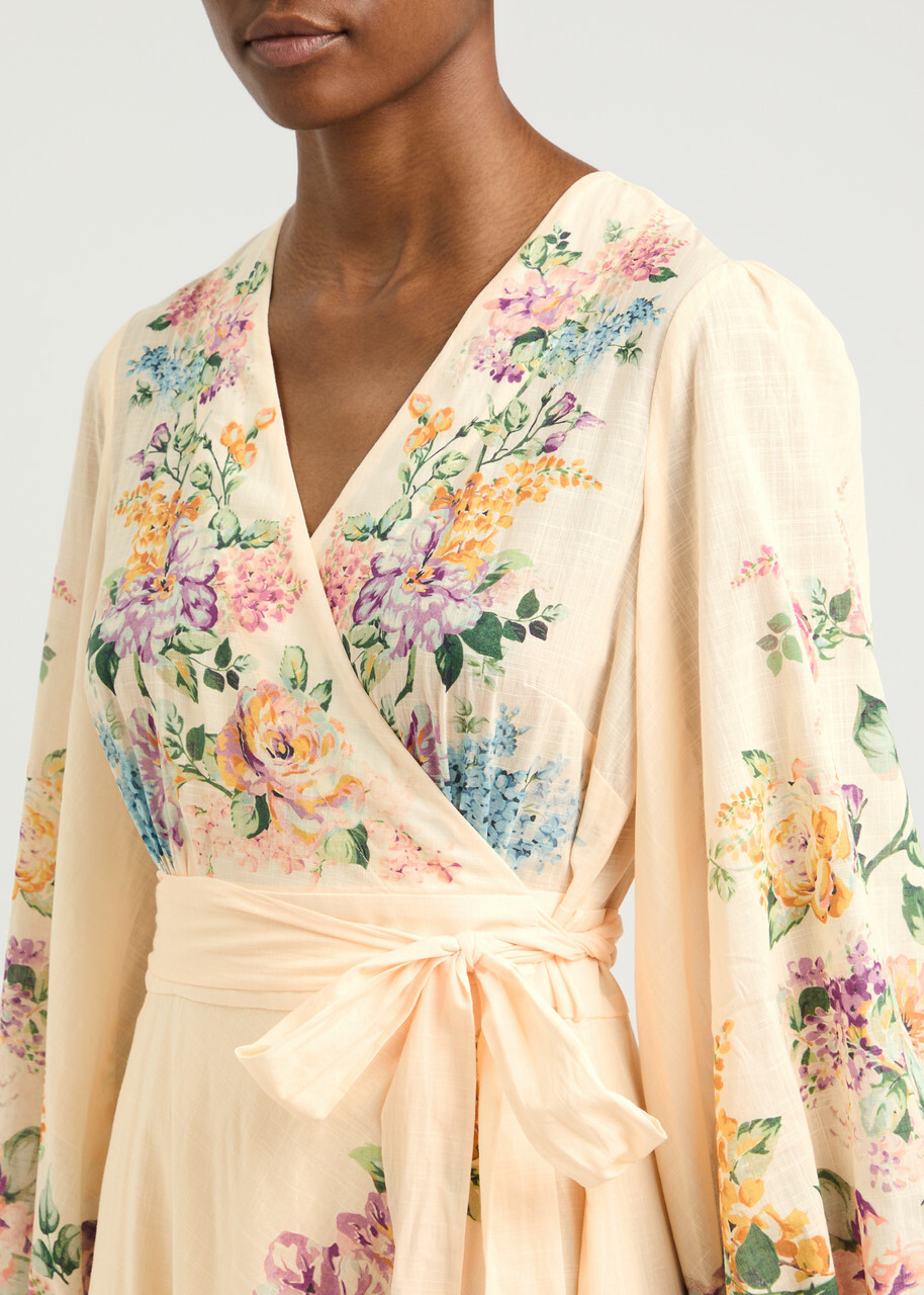 Zimmermann Halliday Floral-print Cotton Maxi Wrap Dress Multi Floral  Zimmermann