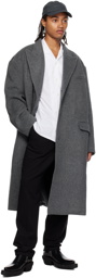 The Frankie Shop Gray Curtis Trench Coat