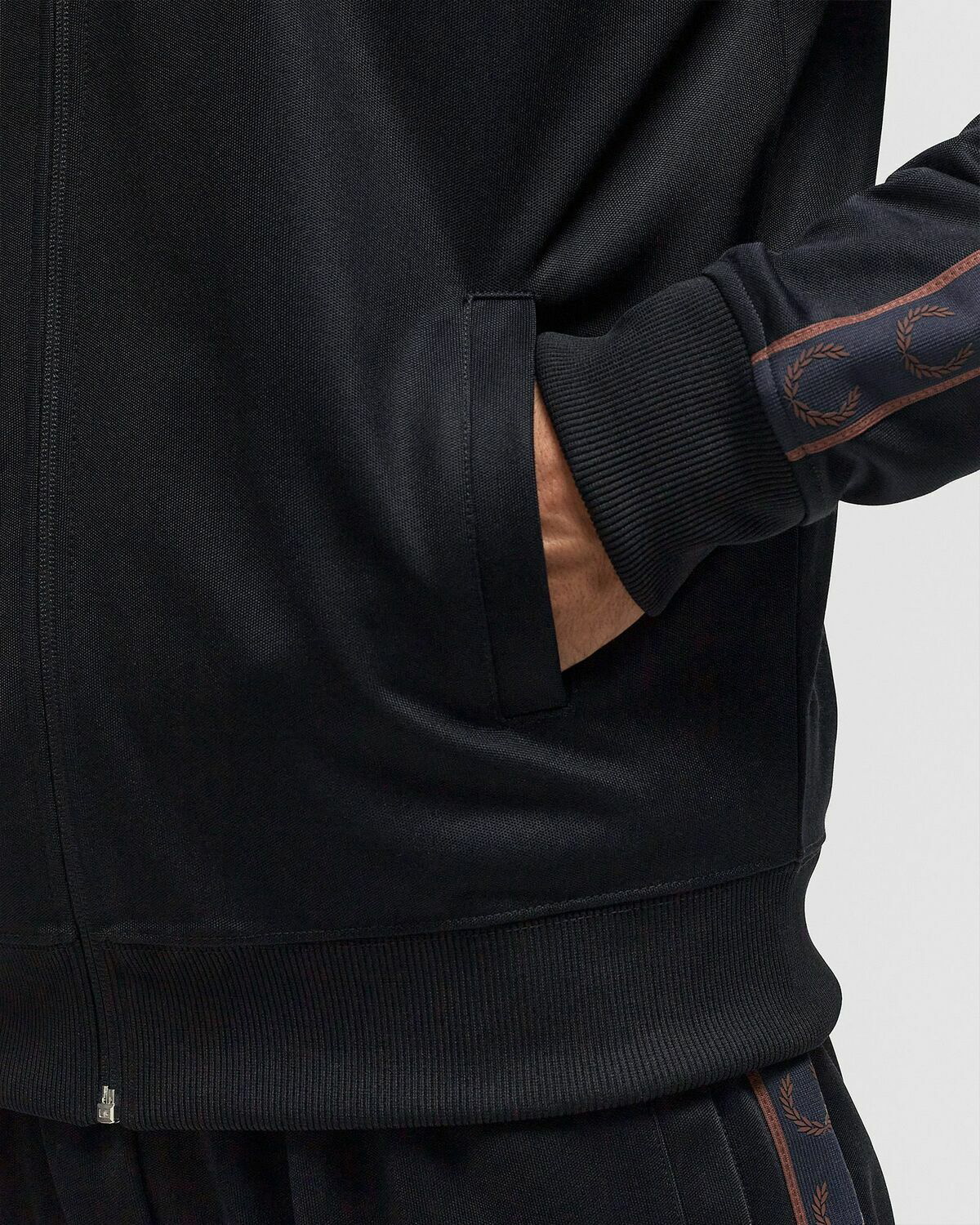 Fred Perry Contrast Tape Track Jacket Blue Track Jackets