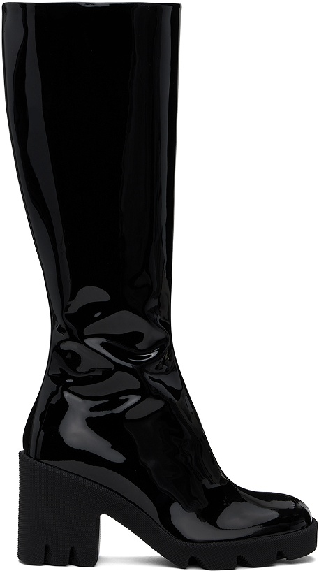 Photo: Burberry Black Leather Stride Boots