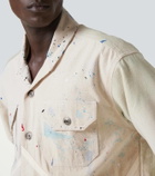Greg Lauren Painter printed cotton jacket