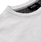 A.P.C. - Logo-Print Mélange Loopback Cotton-Jersey Sweatshirt - Light gray